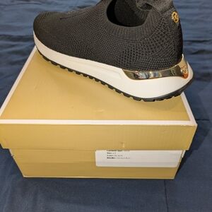 Michael Kors Black and Gold Women's Sneakers